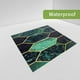 thumbnail image 4 of Verde esmeralda holográfico verde esmeralda 15x15cm impermeable pegatinas de pared cocina baño azulejos 10 unidades TUNC Sencillez, 4 of 5