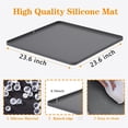 thumbnail image 7 of Tutuviw Mini Fridge Silicone Drip Mat with Raised Edges 23.6" x 23.6" x 0.76" Floor Protectors for Mini Refrigerator Freezer Protect From Appliance Leaks Water Spills absorbent(Grey), 7 of 7