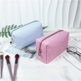 thumbnail image 4 of Bolsas de cosméticos for mujer, bolsa de cosméticos Seersucker, neceser de viaje, bolsa de maquillaje a rayas, organizador estético, bolsa de almacenamiento, 4 of 7