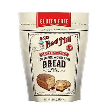 Bob's Red Mill Gluten Free Homemade Wonderful Bread Mix, 16oz (Pack of 4) - Gluten Free, Kosher