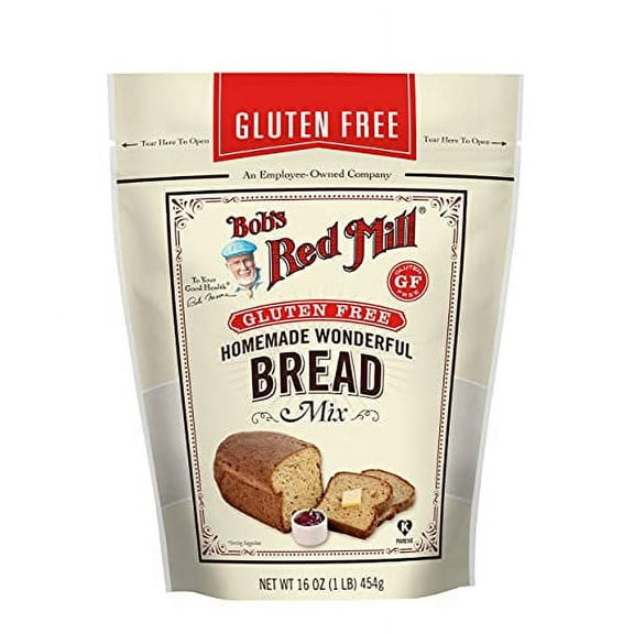 Bob's Red Mill Gluten Free Homemade Wonderful Bread Mix, 16oz (Pack of 4) - Gluten Free, Kosher