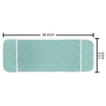 thumbnail image 2 of Aqua Microwave Oven Cover, Vintage Botanic Nature Leaves Veins Swirls Ivy Mosaic Inspired Image Print, Water Resistant Organizer with Pockets for Kitchen, 36" x 12", Turquoise and White, by Ambesonne, 2 of 4