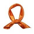 thumbnail image 3 of Shanlin Paisley Pattern Silk Feel Satin Square Scarf Bandanas (23.5"X23.5") (Solid-Orange), 3 of 3