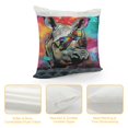 thumbnail image 4 of Hippie Animal Rhinoceros Throw Pillow Machine Washable, Indoor Outdoor Decorative Pillow for Couch, Bed or Patio,, 4 of 5