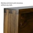 thumbnail image 2 of KINWELL  Square Black Walnut Wood Serving Tray Ottoman Tray with Handles 19"x19"x2", 2 of 4
