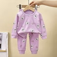 thumbnail image 2 of Wenfanal Baby Unisex Baby Pajamas,Baby Boy Clothes,Kids Underwear Sets Boys Thermal Underwear Baby Girls Loungewear Kids Clothing Boys Fashion Size 11-12 Years,Light Purple, 2 of 5