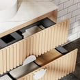 thumbnail image 6 of 36" Floating Bathroom Vanity with Sink, Modern Wall Mounted Vanity Bathroom Storage Cabinet with Fluted Drawers, White Sintered Stone Top Ceramic Basin, Light Wood, 6 of 6