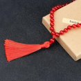 thumbnail image 4 of New Budda 8MM Red Chalcedony Beaded Bracelet Prayer 80 Beads Tassel Pendant Necklace Women Yoga Healing Jewelry Gift for Friend, 4 of 5