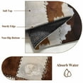 thumbnail image 5 of Large Area Rug 6'x9', Abstract Cowhides Non-slip Runner Carpet for Living Room/Bedroom/Office, Brown Beige Animal Fur Texture Outdoor Indoor Rectangle Area Rugs Floor Mat for Kitchen/Dining Room, 5 of 9