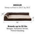 thumbnail image 4 of FurHaven Pet Products Two-Tone Faux Fur & Suede Memory Top Deluxe Chaise Lounge Pet Bed for Dogs & Cats - Espresso, Medium, 4 of 13