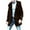Coffee, variant on CHEEREAM Men's Fuzzy Faux Fur Suede Leather Sherpa Cardigans Jackets Hooded Thick Wool Blend Winter Plus Size Chunky Warm Coat Black XXL