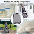 thumbnail image 7 of Baby Car Seat Cover, Caveen Infant Carseat Canopy, Warm Plush Minky Dots Shield Covers, with Breathable Mesh Window, Enlarge Space, Grey, 7 of 7