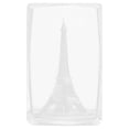 thumbnail image 3 of Engraved Eiffel Tower Statue Crystal Quartz for Decor Transparent Color 3D Model Small Size, 3 of 5
