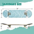 thumbnail image 2 of 31'' Complete Skateboard 7 Layer Canadian Maple Double Kick Deck Skateboards open sea waves Skate Board for Beginner Adult Gifts, 2 of 5