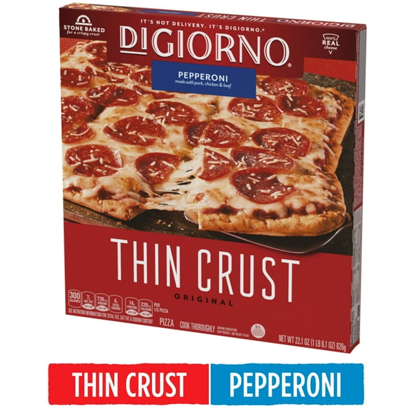 DiGiorno Original Thin Crust Pepperoni Frozen Pizza, 22.1 oz. Walmart