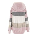 thumbnail image 5 of CCRFTGI Hoodie for Child Boys Girls 10-12 Sherpa Patchwork Fleece Lined Full Zip Hoodie Fashion Fall Winter Jacket Fluffy School Uniform Sweater Pink 12-13 Years, 5 of 6