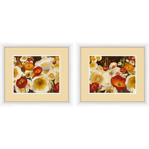 Bright Flowers Floral Wall Art, Set of 2