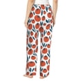 thumbnail image 3 of Xecao Hand Drawn Tomatoes Women's Straight Lounge Pajama Pants: The Epitome of Relaxed Sleepwear, 3 of 9