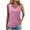 Pink, variant on Posijego Tank Tops for Women Polka Dot Printed Ruffle V Neck Sleeveless Shirts Summer Clothes
