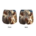 thumbnail image 6 of Uemuo Adorable Flower Field Cow Pattern Women's Athletic Shorts High Waisted Running Shorts with Liner Pockets Gym Elastic Workout Shorts-XX-Large, 6 of 9