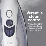 Proctor Silex Clothing Iron, Steam Iron for Clothes with Nonstick Soleplate, White