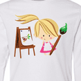 thumbnail image 4 of Inktastic Artist Girl with Easel Long Sleeve Youth T-Shirt, 4 of 5