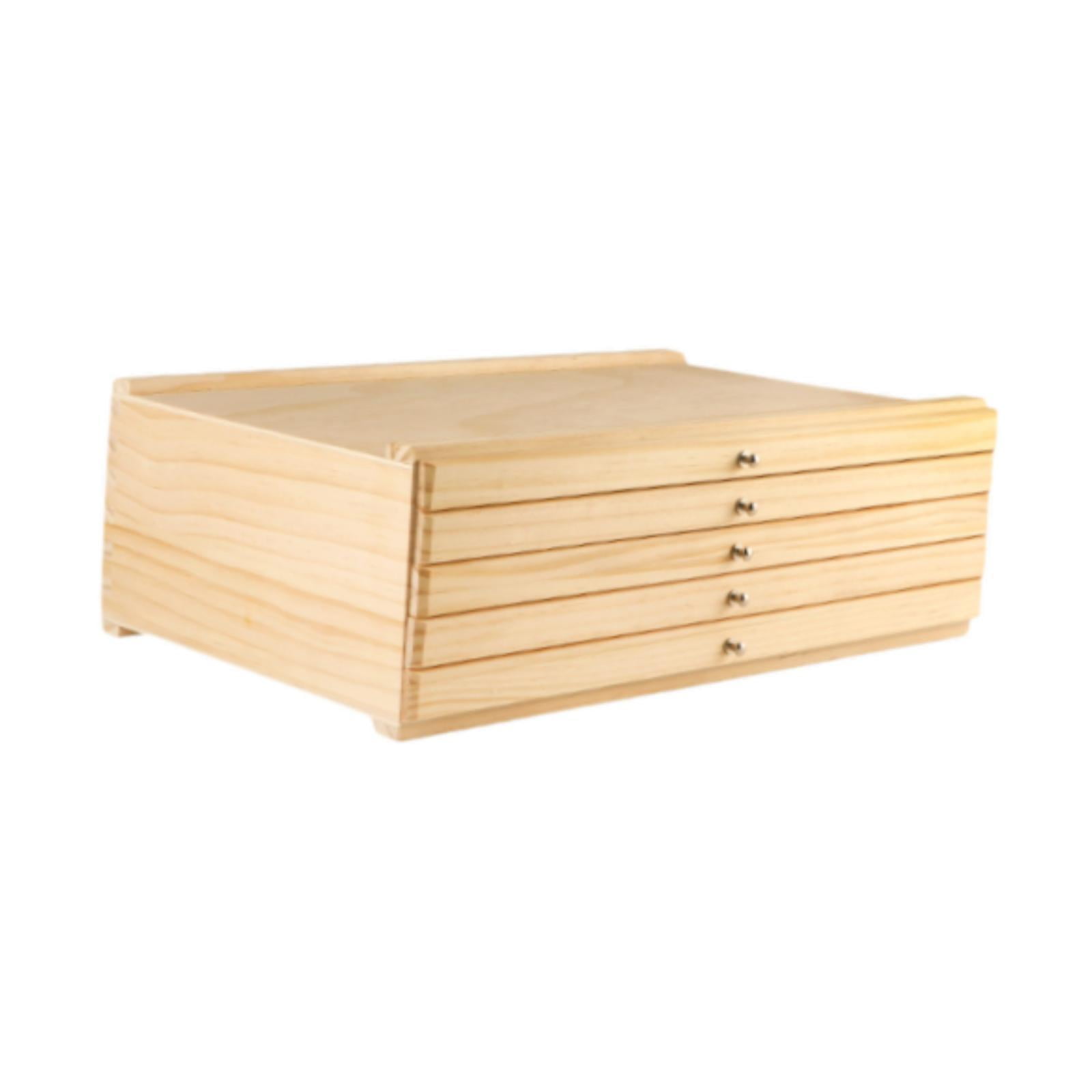 S SERENABLE Artist Supply Storage Box Organizer Five Drawers Portable Travel Sturdy Art Storage Box Container for Markers Brushes Erasers
