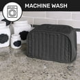thumbnail image 4 of TEMOGU-Premium Universal Two Slice Toaster Cover, 11.25" x 5.75" x 7", Polyester and Cotton Quilted, Fingerprint Protector, Super Soft Appliance & Dust Cover, Appliance NOT Included, Graphite, 4 of 4