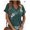A-Dark Green1693, variant on XIAOCHA Women's Floral Print T Shirt Short Sleeve V Neck Bohemian Relaxed Casual Top