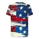 thumbnail image 4 of Tops para hombre, blusas y camisas de manga corta con cuello redondo para hombre, camiseta con cuello redondo y estampado para hombre, blusa informal de poliéster de manga corta a la moda para hombre., 4 of 5