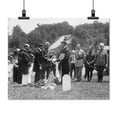 thumbnail image 2 of Print: Secty. Baker, General March & Deberne Decorating Grave Of French, 2 of 4
