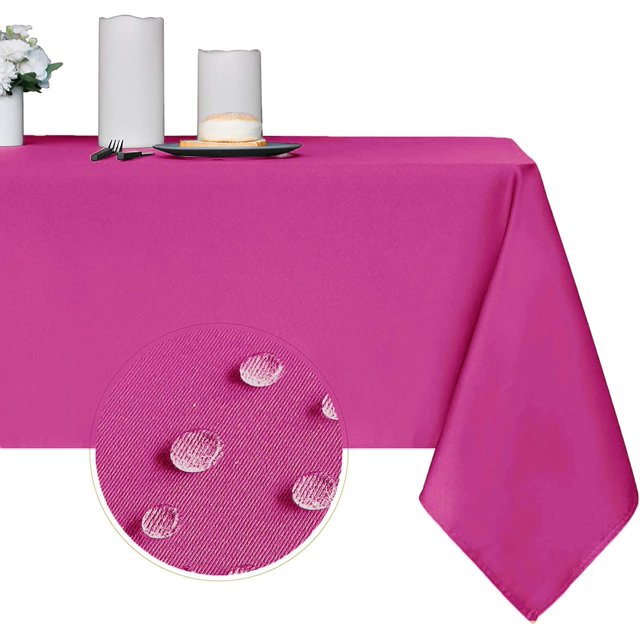 ORUYROP Nappe Rectangulaire 210 G/m2 - Nappe en Microfibre Imperméable Robuste, Housse de Table Décorative pour Usage Extérieur et Intérieur (Rouge Prune, 60 x 102 Pouces)