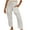White, variant on Rutainlusire Womens Pants Womens Clothes Casual Women Solid Pants Comfortable Elastic Cropped Pants