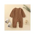 thumbnail image 3 of GXFC Infant Baby Boys Fall One Piece Jumpsuits Newborn Boys Long Sleeve Buttons Romper Pants Spring Bodysuit Clothes for Toddler Boys 0-18M, 3 of 9