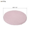 thumbnail image 2 of Uxcell 4 Pcs Polyester Round Bar Stool Covers Fit 11"- 14" Seat Cushions for Chairs Stool Slipcovers Pink, 2 of 6