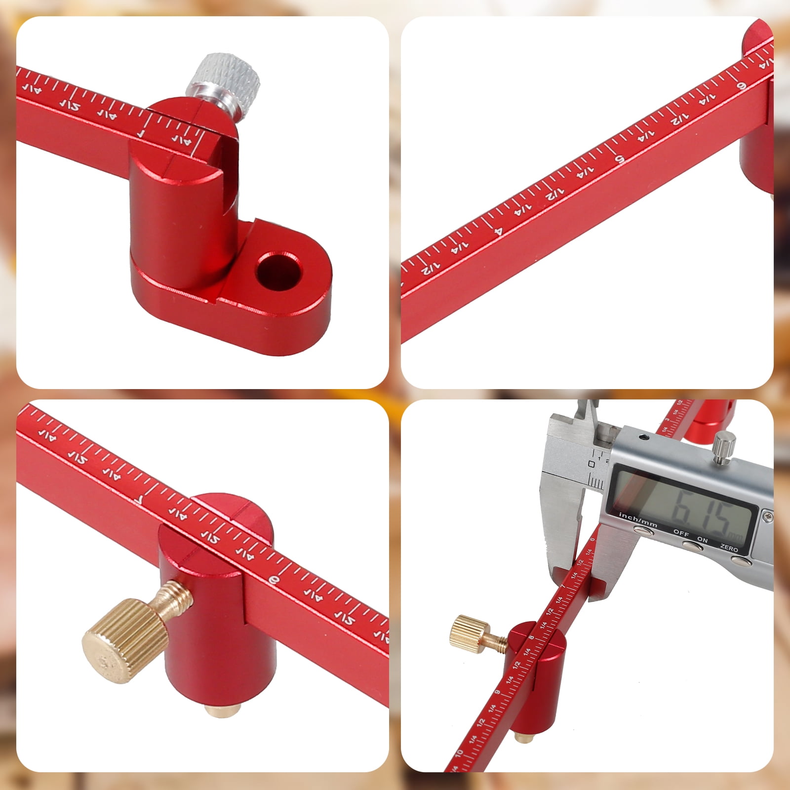 Scribing Tool Woodworking Compass Scriber, Adjustable Metric/Inch Arc ...