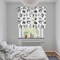 thumbnail image 6 of 2 Panels Kitchen Tier Curtains 39 Inch Length, Black Coastal Grommets Window Treatment Curtain, Shell Conch Ocean Underwater Thermal Curtains Drapes for Living Room/Bathroom, 6 of 9
