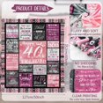 thumbnail image 2 of 40th Birthday Gifts Women Blanket 60\u201dX50\u201d, Unique Happy 40th Birthday Throw Blanket, 40 Years Old Birthday Gifts Ideas for Mom, Wife, Sister, Friends (40th Birthday), 2 of 6