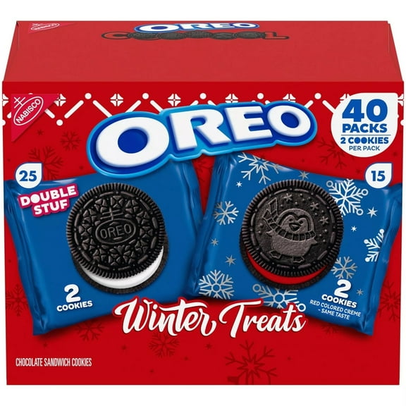 Oreo Winter Treats Cookie Variety Pack, 1.02 Ounce (Pack of 45)