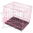 thumbnail image 1 of CRAFTHROU Travel Dog Cage Iron Pink 1Set for Medium Sized Dogs, 1 of 6