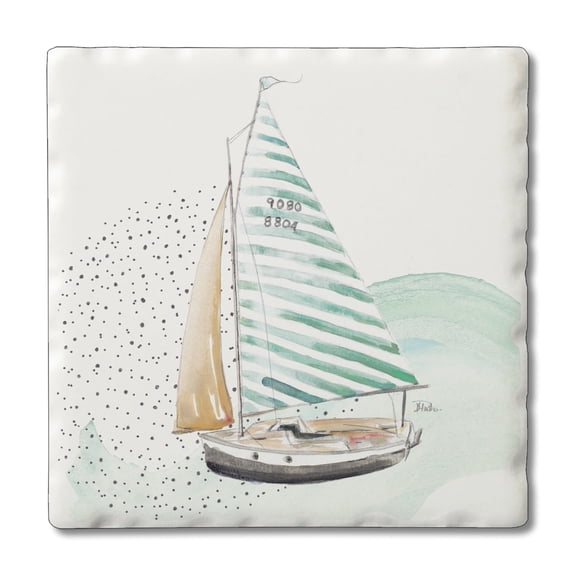 Thirstystone "Sailboat" Single Tumbled Tile Coaster