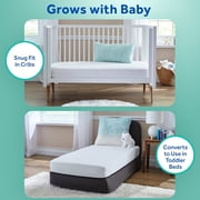 Sealy Baby Serene Duo-Sleek Crib Mattress 2-Stage Antibacterial Waterproof Infant and Toddler Mattress