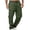 #185-Army Green, variant on Mineart Men's Casual Cargo Pants Elastic Waist Multi Pockets Work Pants for Men Loose Fit Lightweight Straight Leg Outdoor Casual Long Trousers