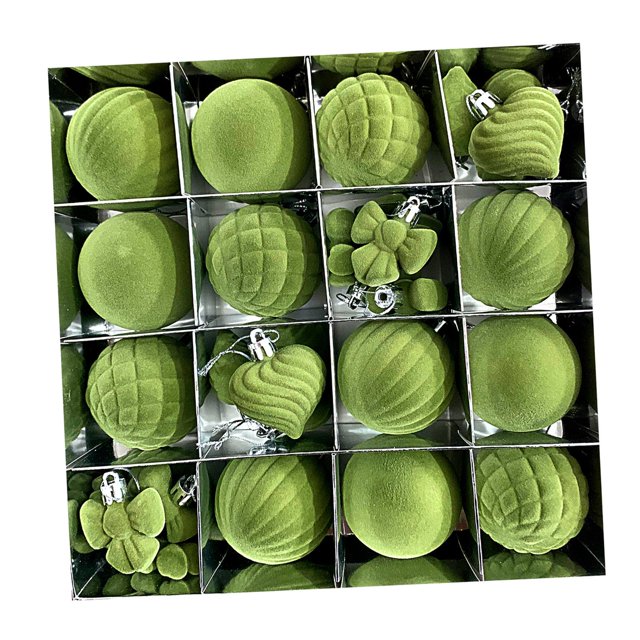 Bolas colgantes para fiestas,Adornos de bolas para árbol de Navidad,decoración navideña,Bolas de Navidad,decoración navideña,colgantes pequeños,Decoración irrompible para fiestas verde