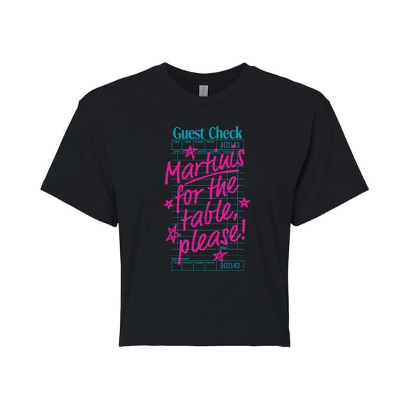 Instant Message - Martini Check Cropped Graphic T-Shirt