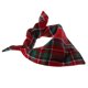thumbnail image 1 of Bandana clásica para perro Zulema tela escocesa verde rojo, 1 of 8