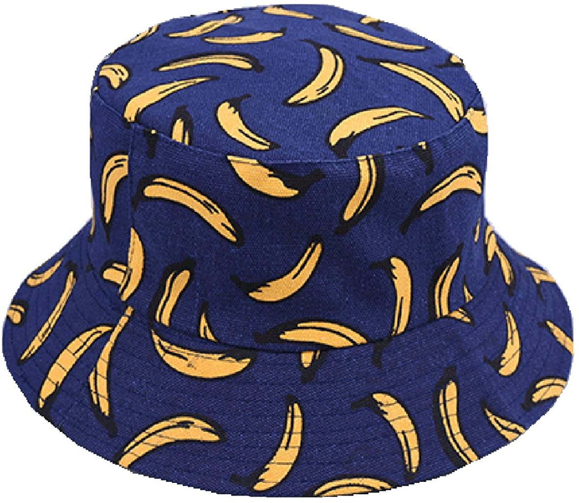 Fruit Print Bucket Hat Banana Pattern 
