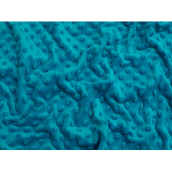 Minerva Embossed Dimple Plush Fleece Fabric Aqua - per yard
