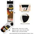 thumbnail image 4 of GZHJMY High Elasticity Compression Socks, High Knee Socks Adult Universal Leisure Relieve Fatigue,Thanksgiving Turkey Travel Daily with Running (1 Pair), 4 of 7