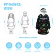 thumbnail image 3 of Game Controller Black Pattern Lamb Fleece Blanket Hoodies for Teens ,Teens Oversize Sherpa Wearable Hooded Blanket Sweatshirt with Super Pockets, 3 of 6